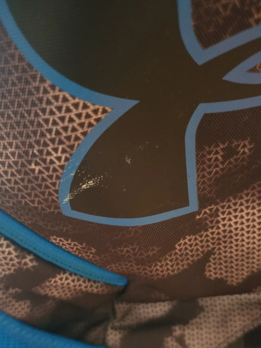 Under Armour Blue and Black Camo  Backpack with Neon Accents